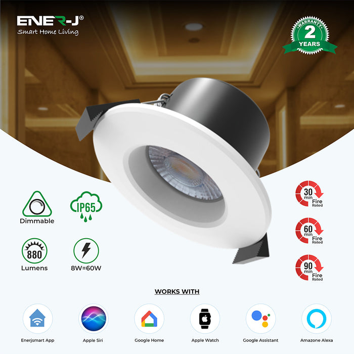 Smart Fire Rated Downlight 8W CCT & Dimming IP65