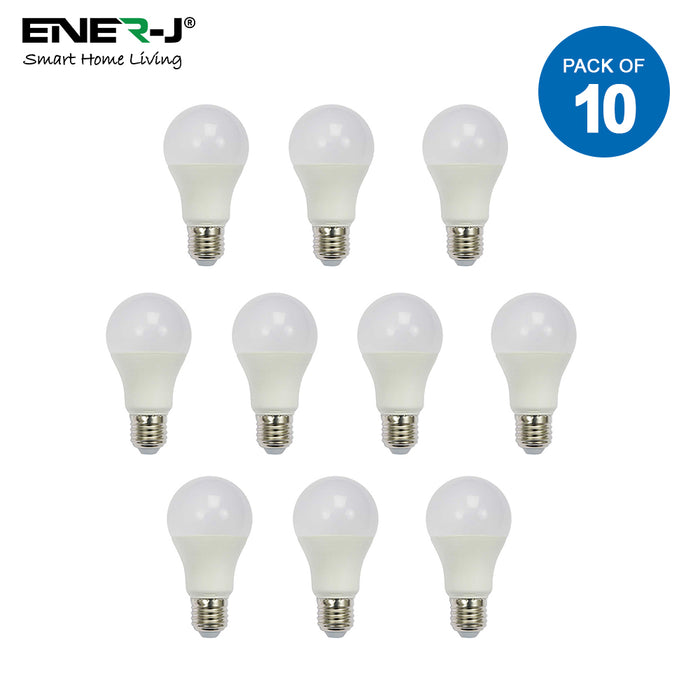 Pack of 10 units, 12W GLS A60 LED Thermoplastic Lamp A60 E27 LED Light Bulb, Edison Screw (ES) Equivalent to 100W, Ultra Bright 960Lm Non-Dimmable 3000K