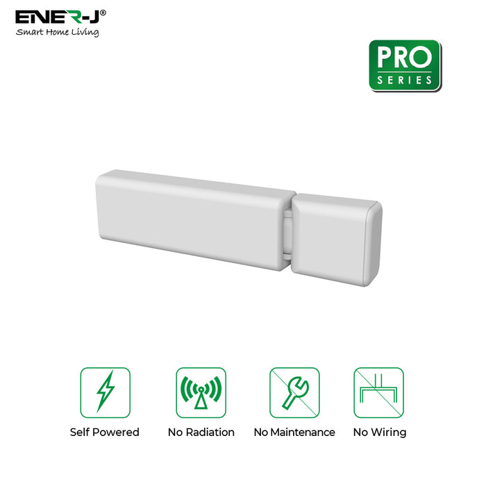 Wireless Kinetic Door Switch - Easy Lighting Control for Doors, Drawers, and Cabinets, IP56 Rated, White Body