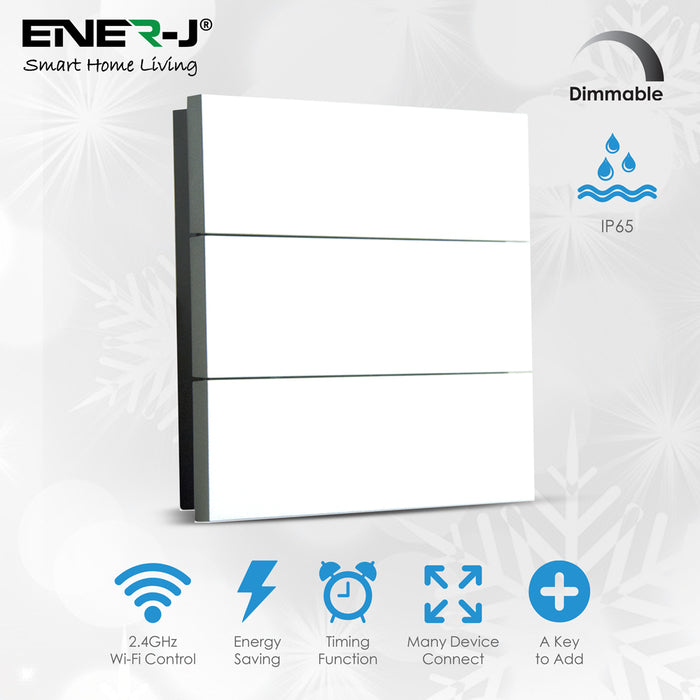 Ener-J Wireless Kinetic Pro Series 6 Gang Switch White 86mm