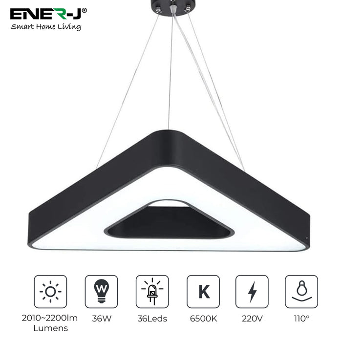 36W Hollow Triangle Pendant Light – Contemporary Geometric Hanging Light