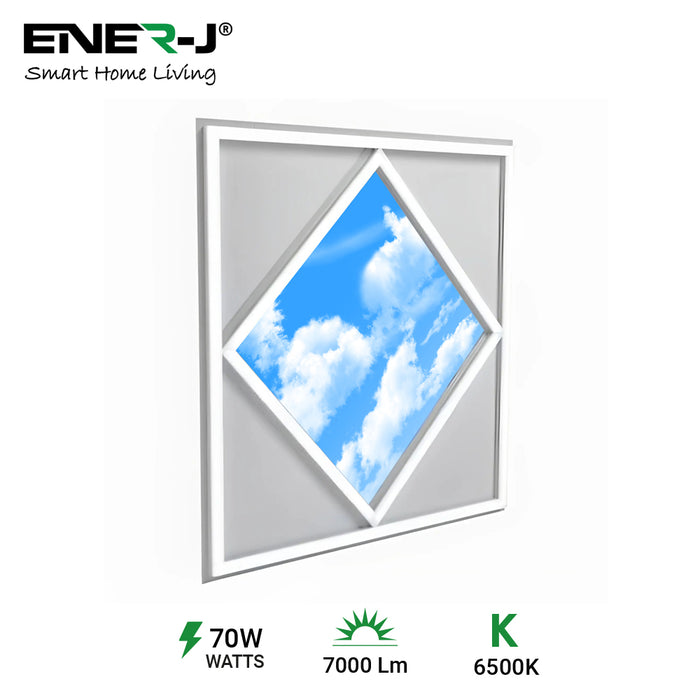 60x60cm Diamond Sky & Cloud Ceiling LED Panel Light - 70W, Cool White (6500K)