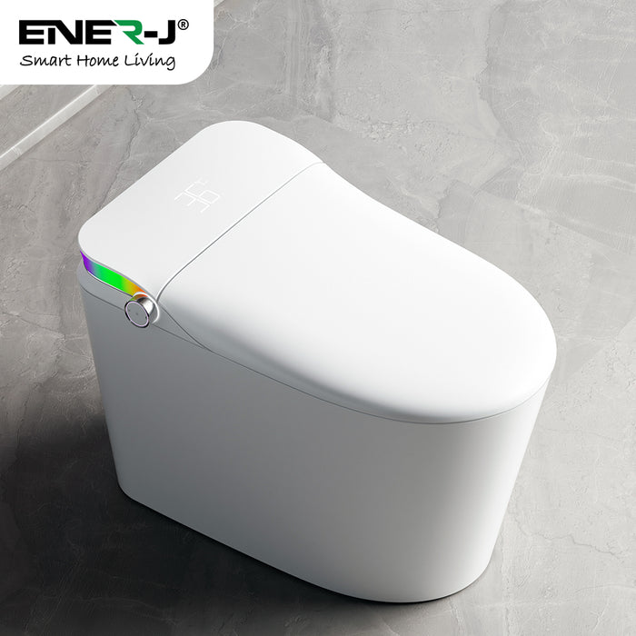Ener-J HygienePro Smart Toilet with Inner Tank, Voice & App Control, Heated Seat – White