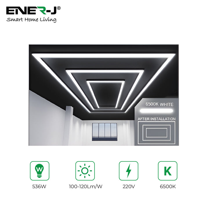 536W Designer Ceiling Light – 3 Rectangles | CCT Switchable 3000K-4000K-6000K | Ultra-Bright, Non-Glare