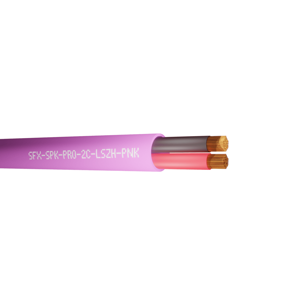 Securi-Flex SFX/SPK-PRO-2C-LSZH-PNK-1 Speaker Cable 2 Cores BC ...