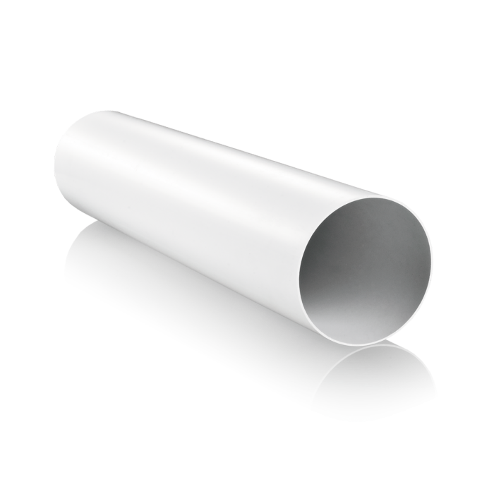 Blauberg RR 100-0.5 100mm x 500mm Long Round Plastic Ducting Pipe PVC ...