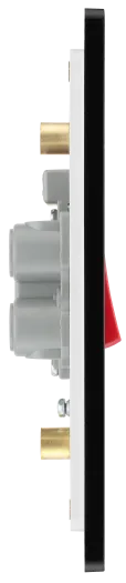 BG Evolve PCDSB72B 45A Double Pole Cooker Switch with LED Indicator - Satin Brass