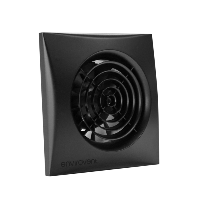 Envirovent SIL100T-B 100mm Black Ultra Quiet WC & Bathroom Extractor Fan