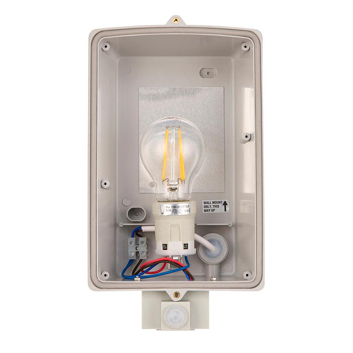 Saxby ST031FPIR Bianco PIR 1lt IP44 15W Wall Light