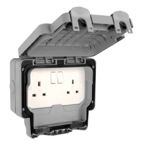 MK Masterseal K56482GRY 13A 2G IP66 Switched Socket