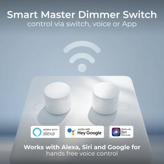 BG Smart 882M/HC 2 Gang 2 Way Double Master Smart LED Dimmer Switch – White