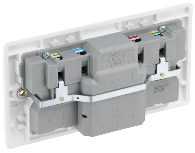 BG 822ARCD Double switched, with RCD