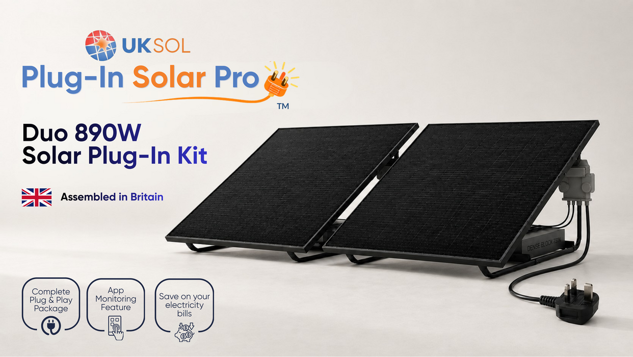 UKSOL UKS-D2-890-MZ1-UKG Plug-In Solar Kit 890W Pro Duo Ground Mount
