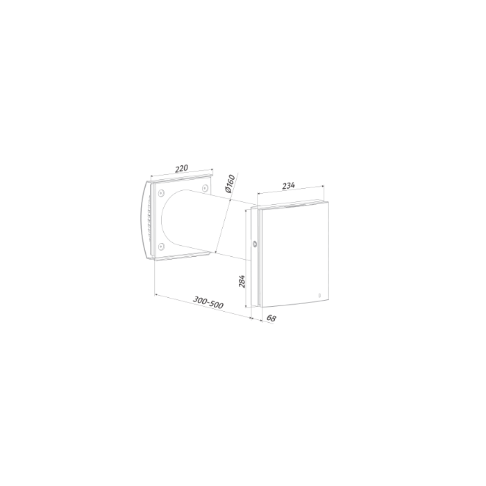 Blauberg VENTO-DUO-AIR-BRO Vento-Duo Decentralised Single Room Heat Recovery Fan Unit WiFi Brown Cowl