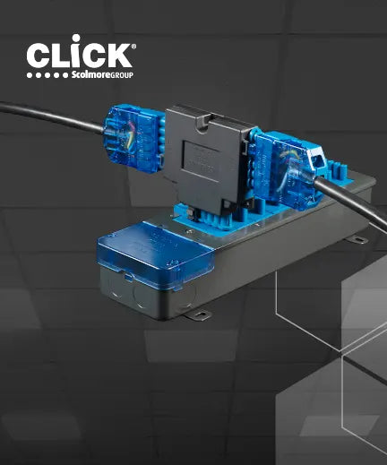 Click Scolmore Flow plug-in electrical connectors and wiring accessories