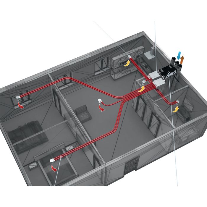Blauberg RENEO-D-180-HK3 Medium Heat Recovery Ventilation Kit Whole House DIY System Self Build