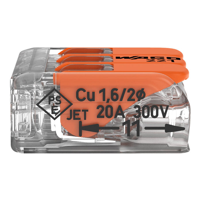 Wago 221-413 Compact Splicing Connector (Pack of 50)